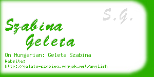 szabina geleta business card